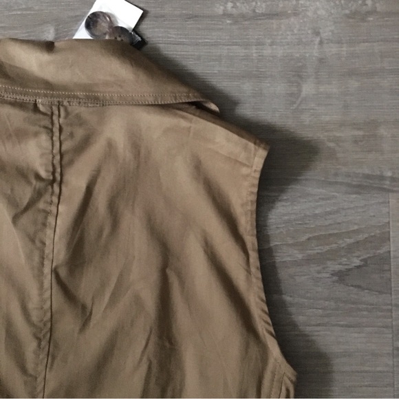 NWT Lauren Ralph Lauren Micro-Sanded Twill Button Sleeveless Dress - Picture 10 of 16